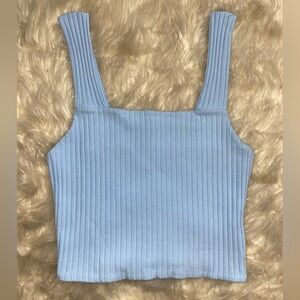Baby Blue American Eagle Ripped Tank Top Size Medium